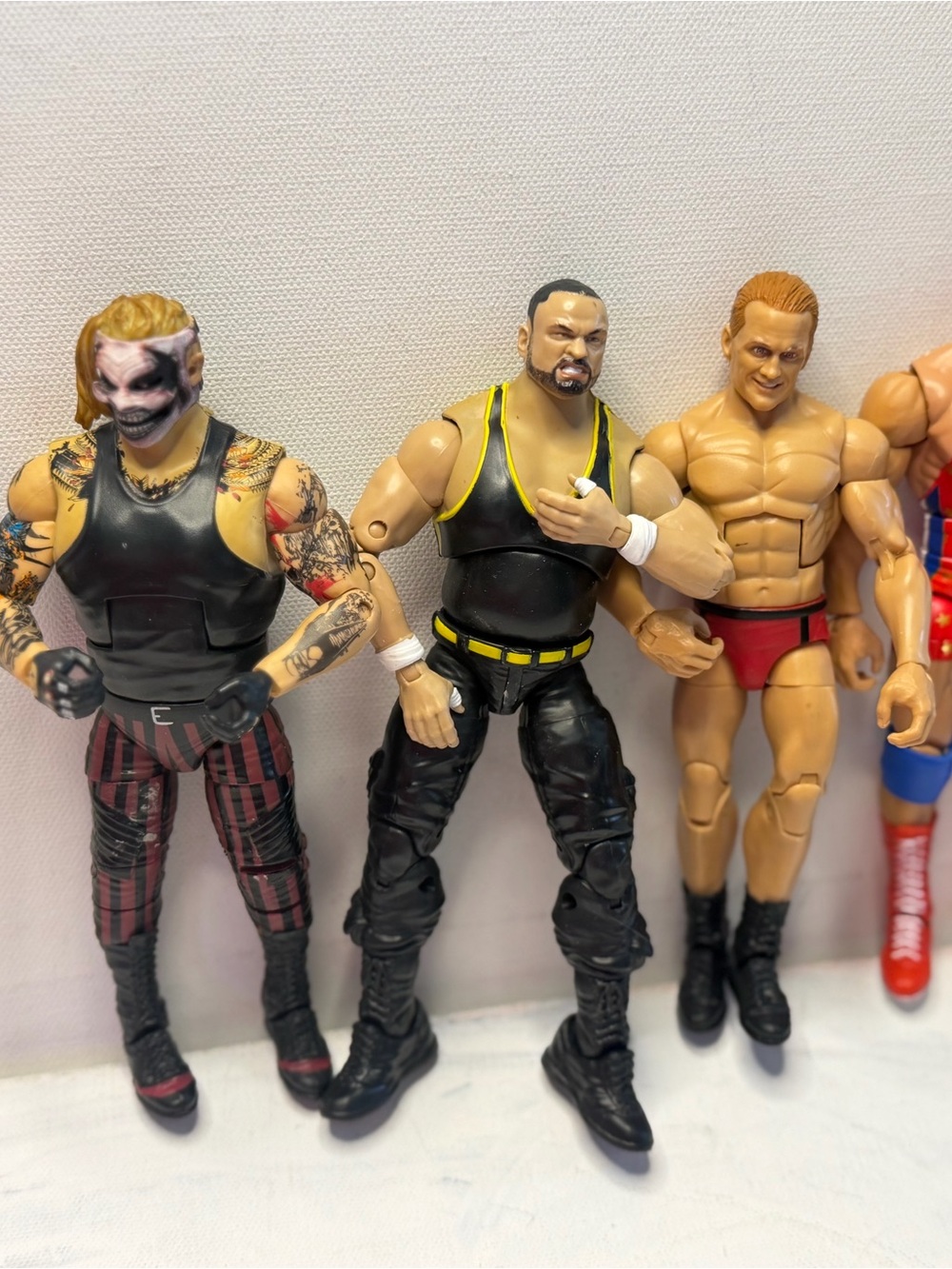 Poseable Wrestling Action Figure in Black & Yellow Ring Gear